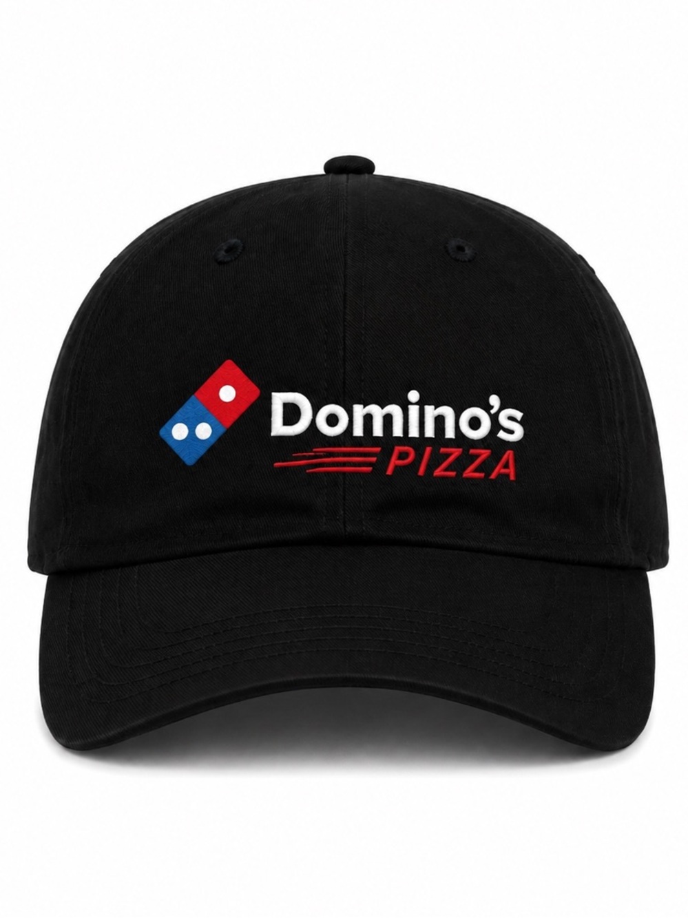 Domino's Pizza Parody Logo Embroidered Baseball Cap Employee & Delivery Driver